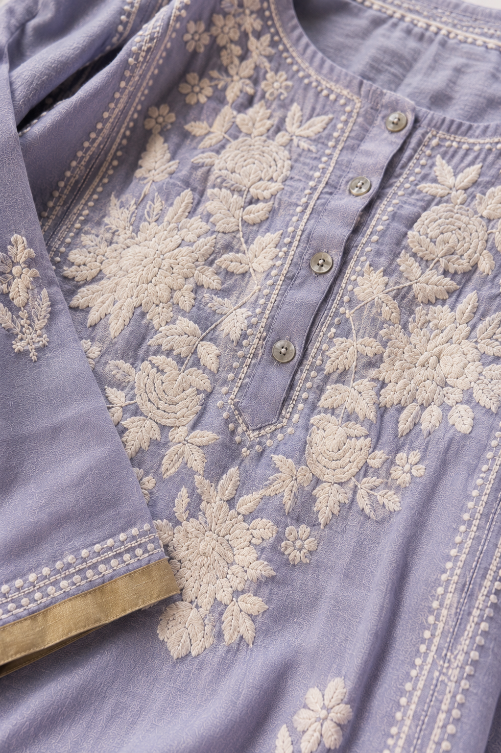 Periwinkle Embroidered Kurta
