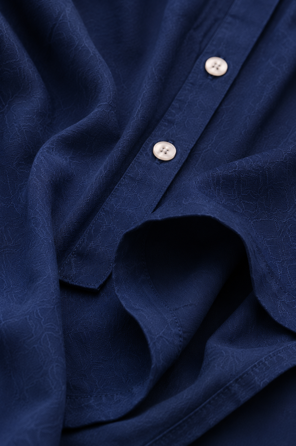 Navy Button Down Kurta