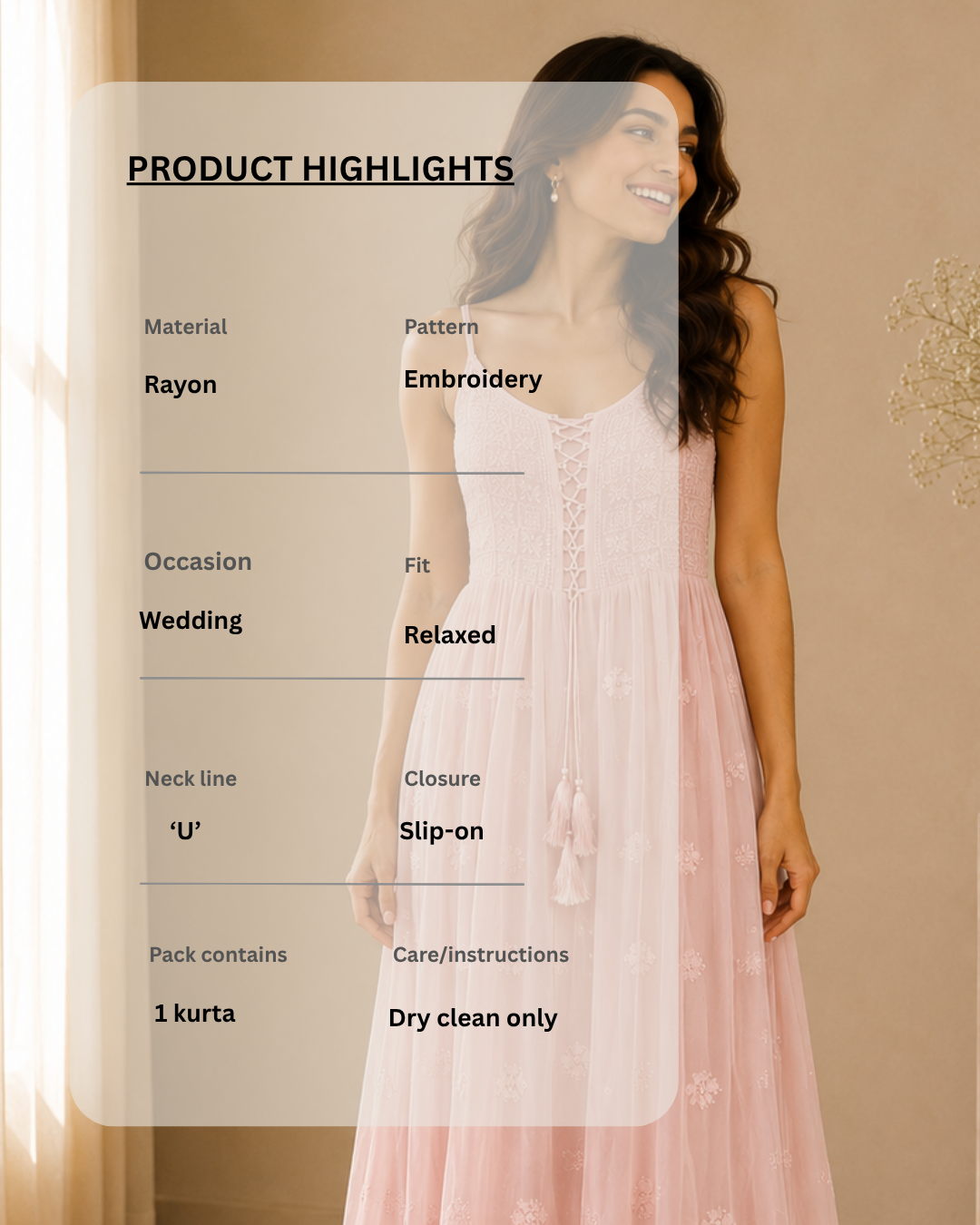 Blushing Romance Kurta