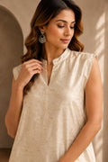 Ivory Gold Printed Kurta Palazzo Set
