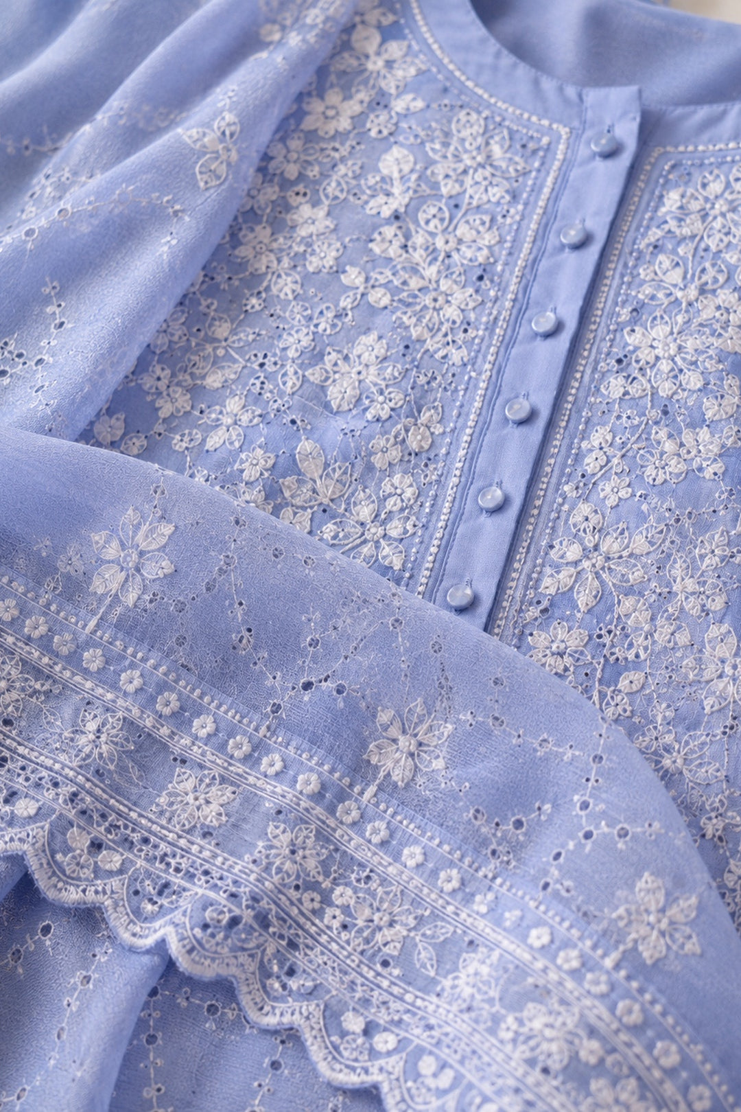 Periwinkle Embroidery Rayon set